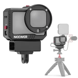 NEEWER Video Cage Kit with 52mm Filter Adapter Compatible with Hero 12 11 10 9