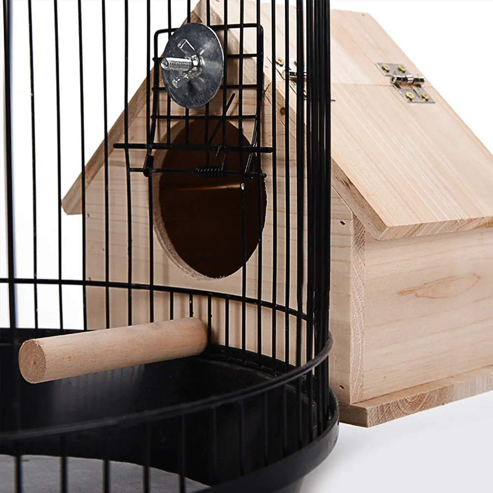 OMEM Birds Nests Parrot House Wooden Breeding Box Birdcages Stand Accessories