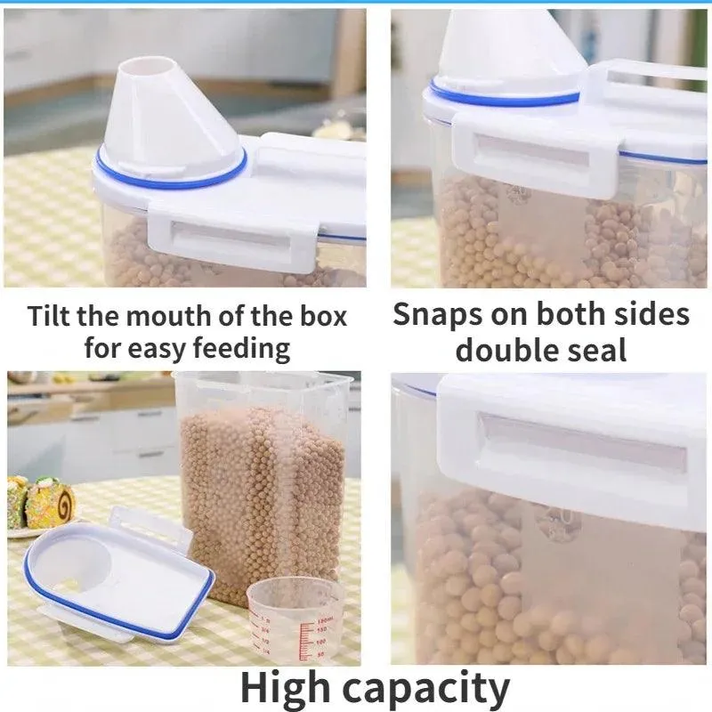 Pet Food Storage Pail with Measuring Cup 1.5kg/2kg