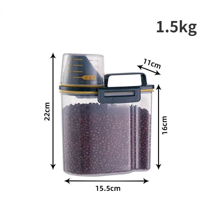 Pet Food Storage Pail with Measuring Cup 1.5kg/2kg