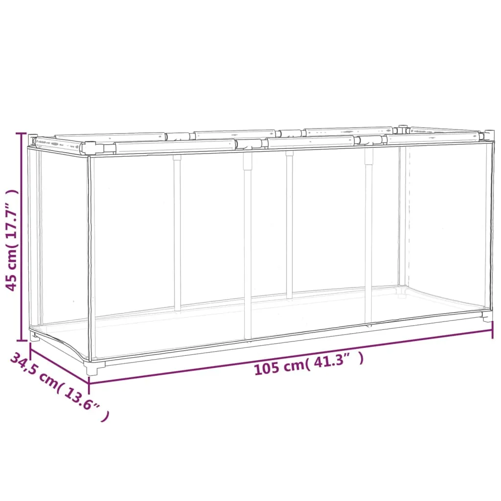 Small Animal Cage Grey 105x34.5x45 cm Fabric