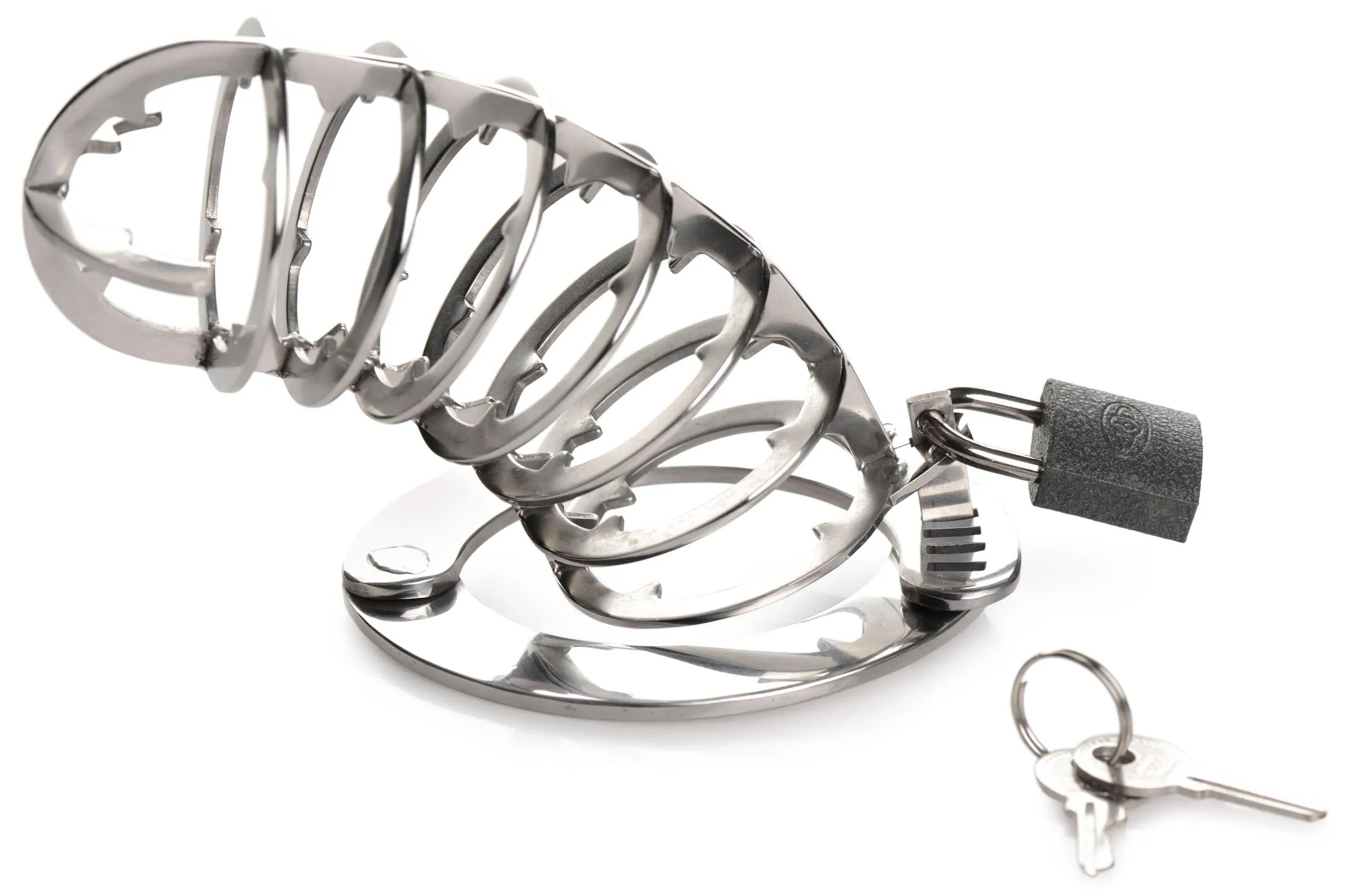 Stainless Steel Spiked Chastity Cage