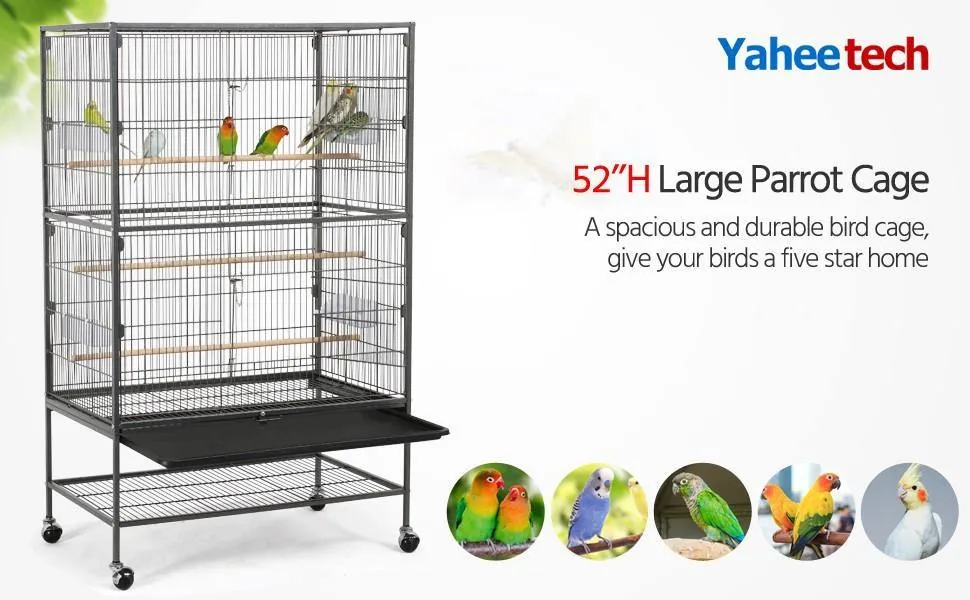 Yaheetech Large Bird Cage 52 Inch