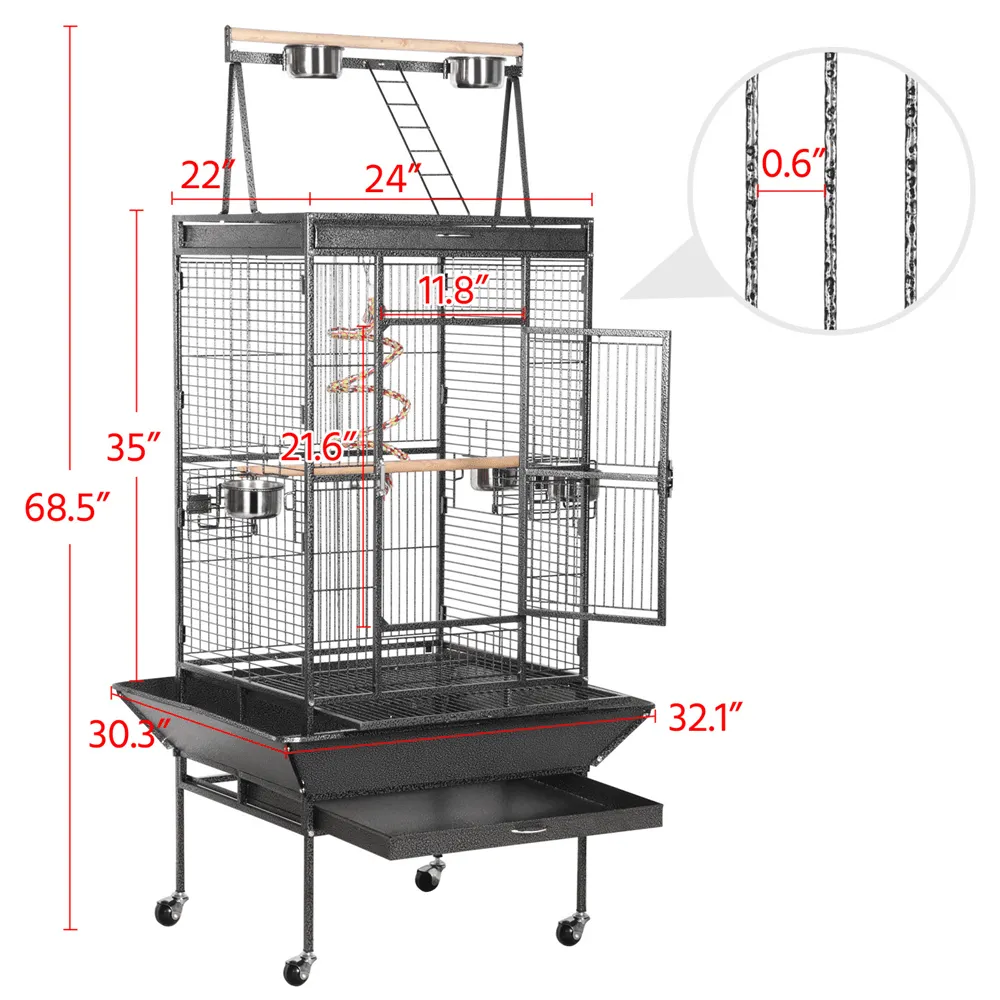 Yaheetech Parrot Cage 68.5 Inch