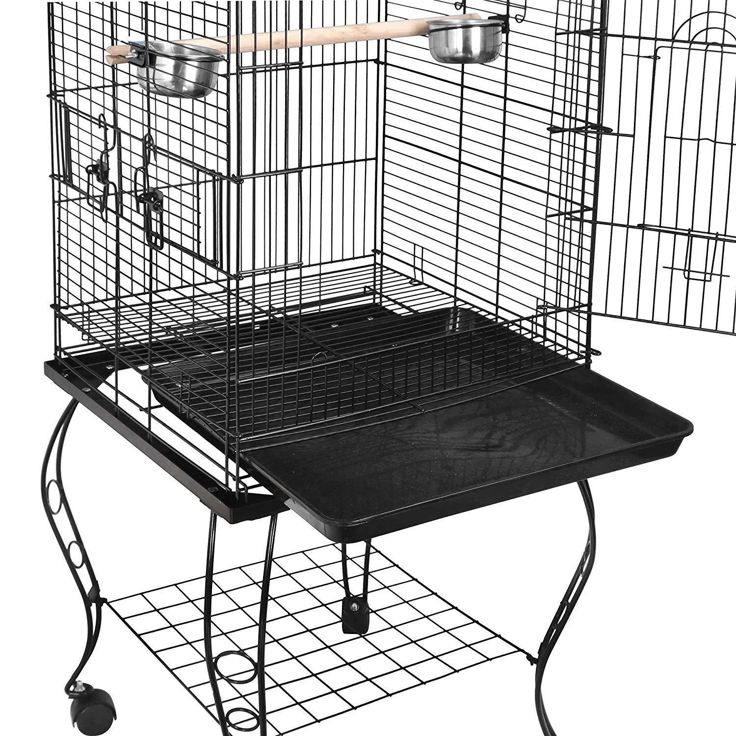 ZENY™ 63.5" Large Bird Cage Dome Open Top w/Detachable Rolling Stand