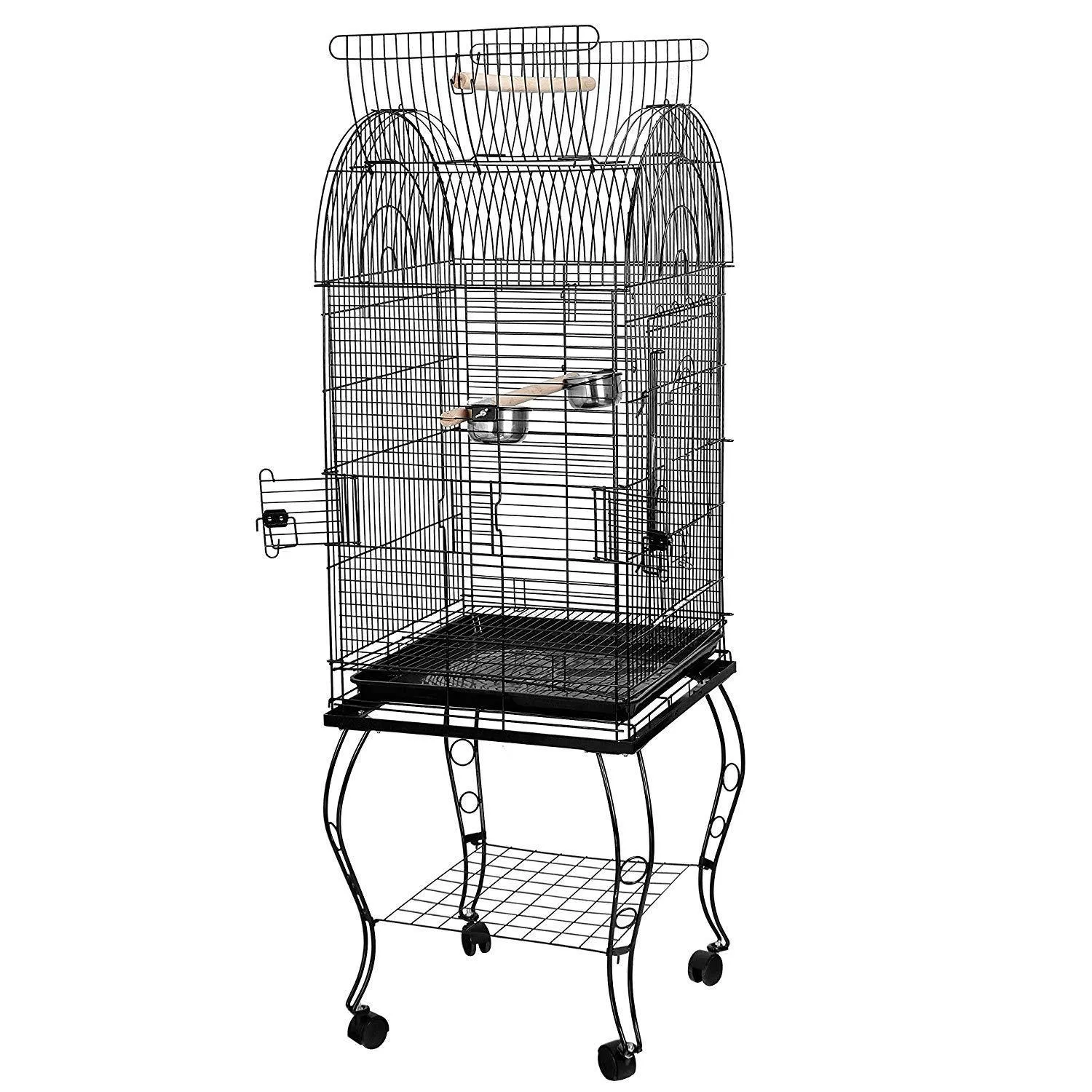 ZENY™ 63.5" Large Bird Cage Dome Open Top w/Detachable Rolling Stand