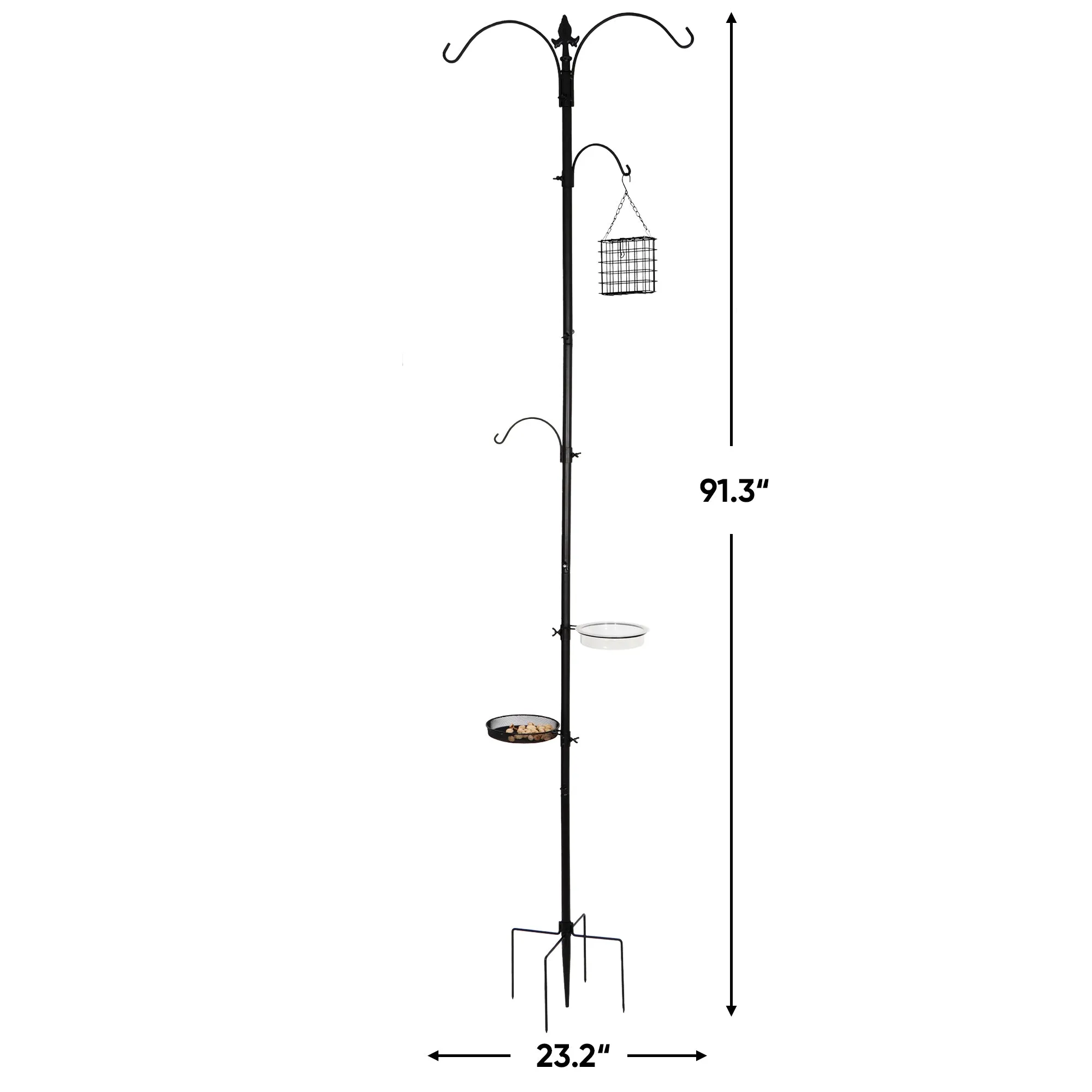 ZENY™ Multi Bird Feeding Station Kit Wild Bird Feeder Pole, 93 Inch Premium Feeder Hanging Kit